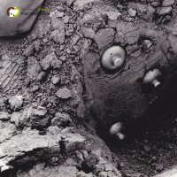 Vodní dílo na Střele u Žlutic - ve výstavbě 1965-1968 | odběr kontrolních vzorků těsnění - září 1966