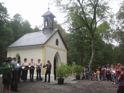 Vysvěcení kaple ve Stichlově mlýně