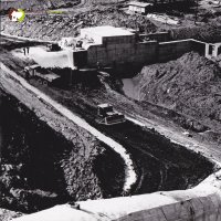 Vodní dílo na Střele u Žlutic - ve výstavbě 1965-1968 | levá strana těsnění na kótě 486.5 m n. m. - květen 1967