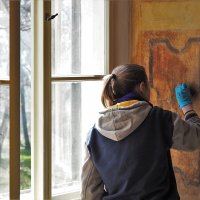 Malby a fresky lze zachránit i z demolovaných domů | Štědrá, zámek
