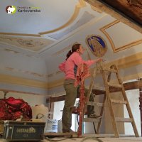 Malby a fresky lze zachránit i z demolovaných domů | Štědrá, zámek
