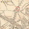 Žlutice - Polsterův kříž | Polsterův kříž na mapě 3. vojenského mapování z konce 19. století