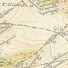 Žlutice - svatý obrázek | pobožnost na bývalém rozcestí v polích nad Žluiticemi na mapě z roku 1952