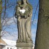 Semtěš - socha Panny Marie | vrcholová pískovcová plastika Panny Marie - leden 2010