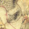  | železný kříž u Vahanče na výřezu mapy 1. vojenského josefského mapování z let 1764-1768