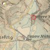 Bražec - železný kříž | železný kříž u Horního mlýna (Obere Mühle) na mapě 3. vojenského františko-josefského mapování z roku 1878