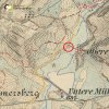Bražec - železný kříž | kříž na rozcestí u Horního mlýna (Obere Mühle) na mapě 3. vojenského františko-josefského mapování z roku 1878