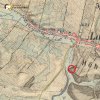 Dlouhá Lomnice - Hillitzerův kříž | Hillitzerův kříž u Dolní Lomnice na mapě 3. vojenského františko-josefského mapování z roku 1878