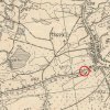Německý Chloumek - železný kříž | železný kříž na rozcestí u Německého Chloumku na mapě topografické sekce 3. vojenského mapování ze 30. let 20. století