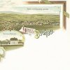 Bochov (Buchau) | Bochov na kolorované pohlednici města z roku 1900