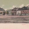 Bochov (Buchau) | horní část náměstí na kolorované pohlednici z roku 1904