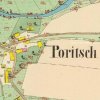 Poříčí (Poritsch) | Poříčí na mapě stabilního katastru vsi Čichořice z roku 1841