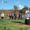 Protivec - Kubův kříž | žlutický farář Petr Řezář při svěcení kříže dne 28. září 2015