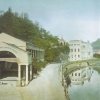 Karlovy Vary - kolonáda Nového pramene | Giesselova kolonáda Nového pramene v době kolem roku 1865