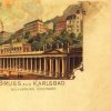 Karlovy Vary - Mlýnská kolonáda | Mlýnská kolonáda na kolorované pohlednici z roku 1900