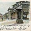 Karlovy Vary - Mlýnská kolonáda | pavilon Skalního pramene na pohlednici z roku 1901