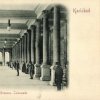 Karlovy Vary - Mlýnská kolonáda | promenádní hala na pohlednici z počátku 20. století