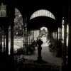 Karlovy Vary - Sadová kolonáda | kolonáda před demolicí Blatenského pavilonu v roce 1965
