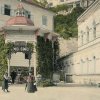 Karlovy Vary - altán pramene Svoboda | altán na kolorované pohlednici z počátku 20. století