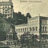 Karlovy Vary - altán pramene Svoboda | altán před špitálem sv. Bernarda na počátku 20. století