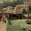 Karlovy Vary - Vřídelní kolonáda | provizorní kolonáda na fotografii z 50. let 20. století