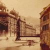 Karlovy Vary - litinová Vřídelní kolonáda | litinová Vřídelní kolonáda na snímku z doby po roce 1879
