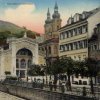 Karlovy Vary - litinová Vřídelní kolonáda | Vřídelní kolonáda na kolorované pohlednici z roku 1914