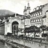 Karlovy Vary - litinová Vřídelní kolonáda | Vřídelní kolonáda na fotografii z doby před rokem 1939