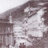 Karlovy Vary - litinová Vřídelní kolonáda | hala Hygieina pramene na snímku z doby před rokem 1939