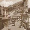 Karlovy Vary - litinová Vřídelní kolonáda | hala Hygieina pramene na snímku z doby před rokem 1939