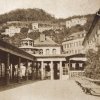 Karlovy Vary - empírová Vřídelní kolonáda | Vřídelní kolonáda na fotografii z doby před rokem 1878