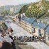 Karlovy Vary - Vřídlo | zastřešení Hygieina pramene v době kolem roku 1820