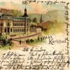 Karlovy Vary - Císařské lázně (Lázně I) | Císařské lázně na kolorované pohlednici z roku 1898