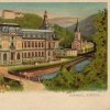 Karlovy Vary - Císařské lázně (Lázně I) | Císařské lázně na kolorované pohlednici z roku 1899