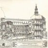 Karlovy Vary - Císařské lázně (Lázně I) | řez budovou na návrhu arch. Fellnera a Helmera z roku 1894