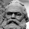 Karlovy Vary - busta Karla Marxe | model busty z patinované sádry