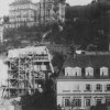 Karlovy Vary - městská spořitelna | stavba opěrné zdi po demolici domu Annanas v roce 1903