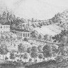 Karlovy Vary - Poštovní dvůr | Poštovní dvůr na litografii J. O. Schäfflera kolem roku 1860 
