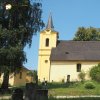 Bor - kostel sv. Máří Magdalény | jíhovýchodní průčelí rekonstruovaného kostela sv. Máří Magdalény na hřbitově v Boru - srpen 2018