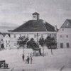 Chyše (Chiesch) | náměstí městečka Chyše na historické kresbě z 19. století