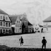 Chyše (Chiesch) | náměstí v Chyších na fotografii z doby před rokem 1945