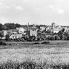 Chyše (Chiesch) | město Chyše s Husí vískou od jihu v době před rokem 1945