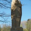 Kolešov - socha sv. Barbory | vrcholová socha sv. Barbory - duben 2016