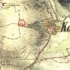 Kolešov - socha sv. Jana Nepomuckého | socha sv. Jana Nepomuckého při cestě do Kobylé na mapě 2. vojenského františkovo mapování z roku 1846