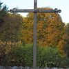 Kolešov - socha Ecce homo | novodobý kovaný kříž na podstavci - říjen 2015
