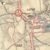 Pšov - Rösslův kříž | Rösslův kříž na bývalém rozcestí na severozápadním okraji obce Pšov (Schaub) na mapě 3. vojenského františko-josefského mapování z let 1877-1880