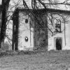 Branišov - kostel sv. Blažeje | jižní průčelí zdevastovaného poutního kostela sv. Blažeje u Branišova - květen 1982
