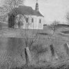 Branišov - kostel sv. Blažeje | poutní kostel sv. Blažeje na břehu rybníku Kapellenteich na historické fotografii z roku 1930