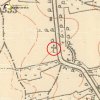 Pšov - železný kříž | železný kříž při silnici na Chlum na mapě Topografické sekce 3. vojenského mapování ze 40. let 20. století