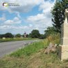 Kobylé - Forsterův kříž | boční strana obnoveného Forsterova kříže při silnici do vsi Kobylé - červenec 2016